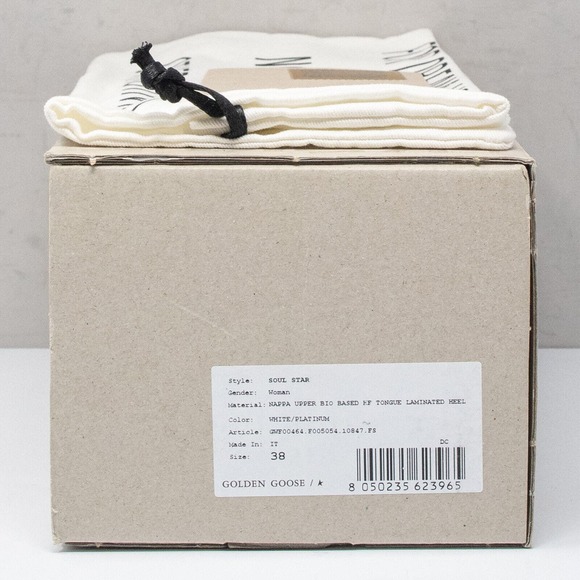 Golden Goose Soul-Star White/Platinum Leather Size 38 EU (8 US) - Picture 7 of 8